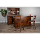 64x80 Brown Wood Buffet With Hutch Home Bar Serving Station Buffets LOOMLAN By Sunny D