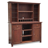 64x80 Brown Wood Buffet With Hutch Home Bar Serving Station Buffets LOOMLAN By Sunny D
