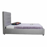 65 Inch Storage Bed Queen Light Grey Contemporary Beds LOOMLAN By Moe's Home