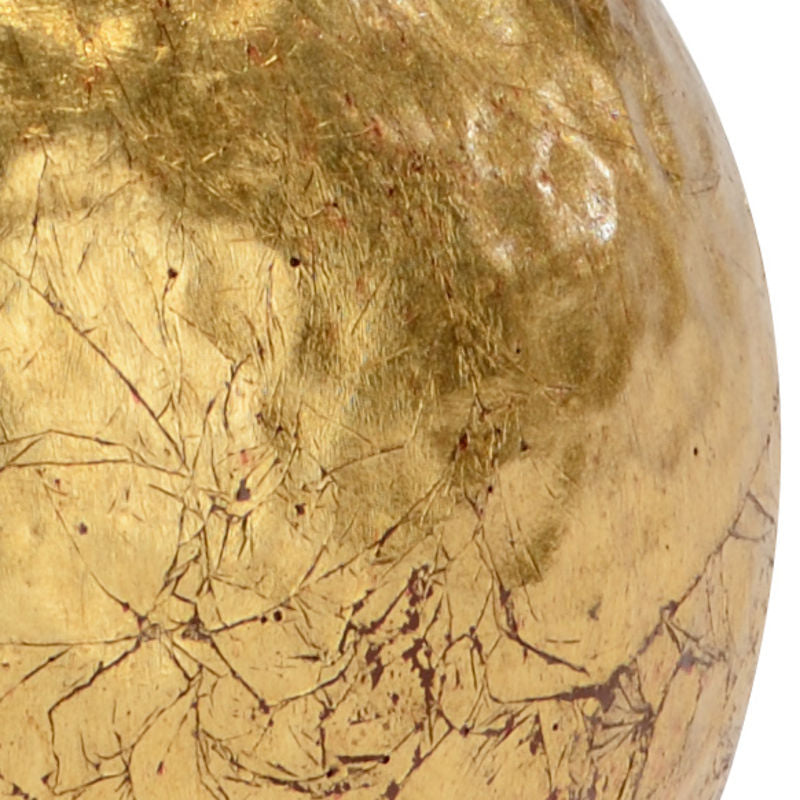 Hammered Gold Ball Warm Glow Sculpture