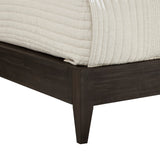 Alvaro Bed King Dazzle Cream With Grey Wood Base