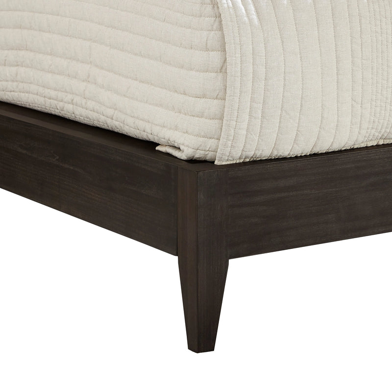 Alvaro Bed King Dazzle Cream With Grey Wood Base