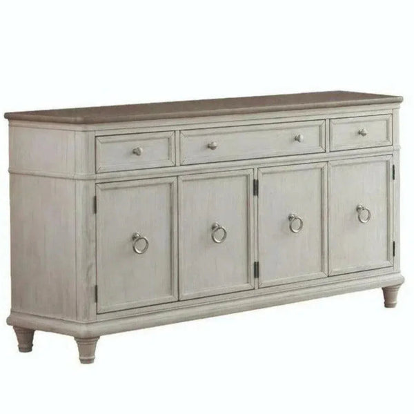 66" White Two - Tone Wooden Credenza - LOOMLAN - Panama Jack - Sideboards