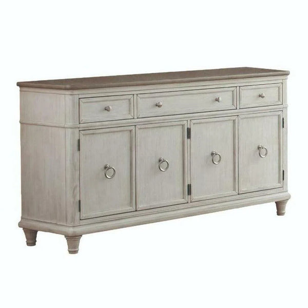 66" White Two-Tone Wooden Sideboard for Dining Room Sideboards LOOMLAN By Panama Jack