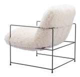 Pelut Steel White Accent Arm Chair