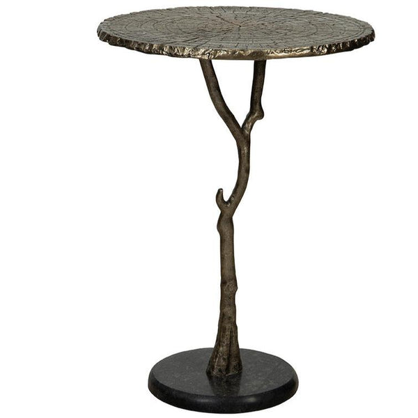 Twigs Granite Topped Ruund End Table