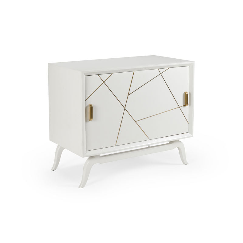 Sinatra Unique Design Drinks Cabinet-Home Bar Carts-Wildwood-White-LOOMLAN