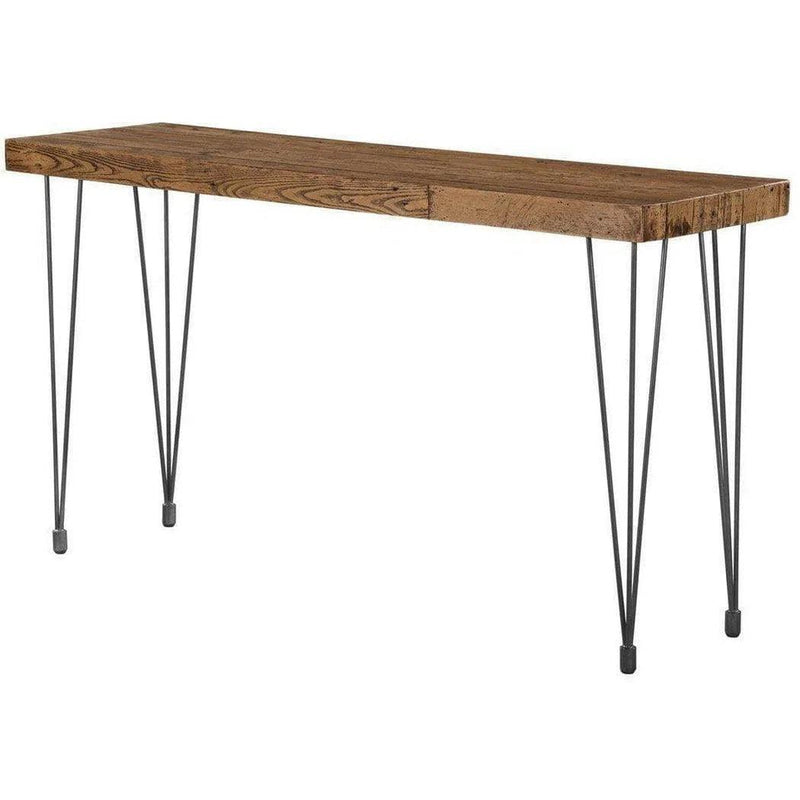 67 Inch Console Table Natural Industrial