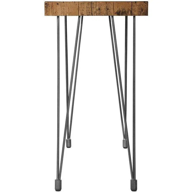 67 Inch Console Table Natural Industrial