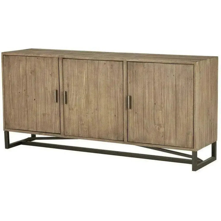 67.75 Inch Credenza Brown Rustic - LOOMLAN