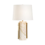 Matera Marble Accent Linen Shade Table Lamp