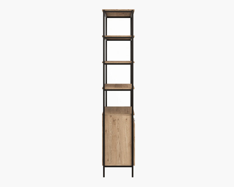 Ambrose Wooden Iron Modular Bookcase