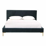 68 Inch Queen Bed Blue Retro Beds LOOMLAN By Moe's Home