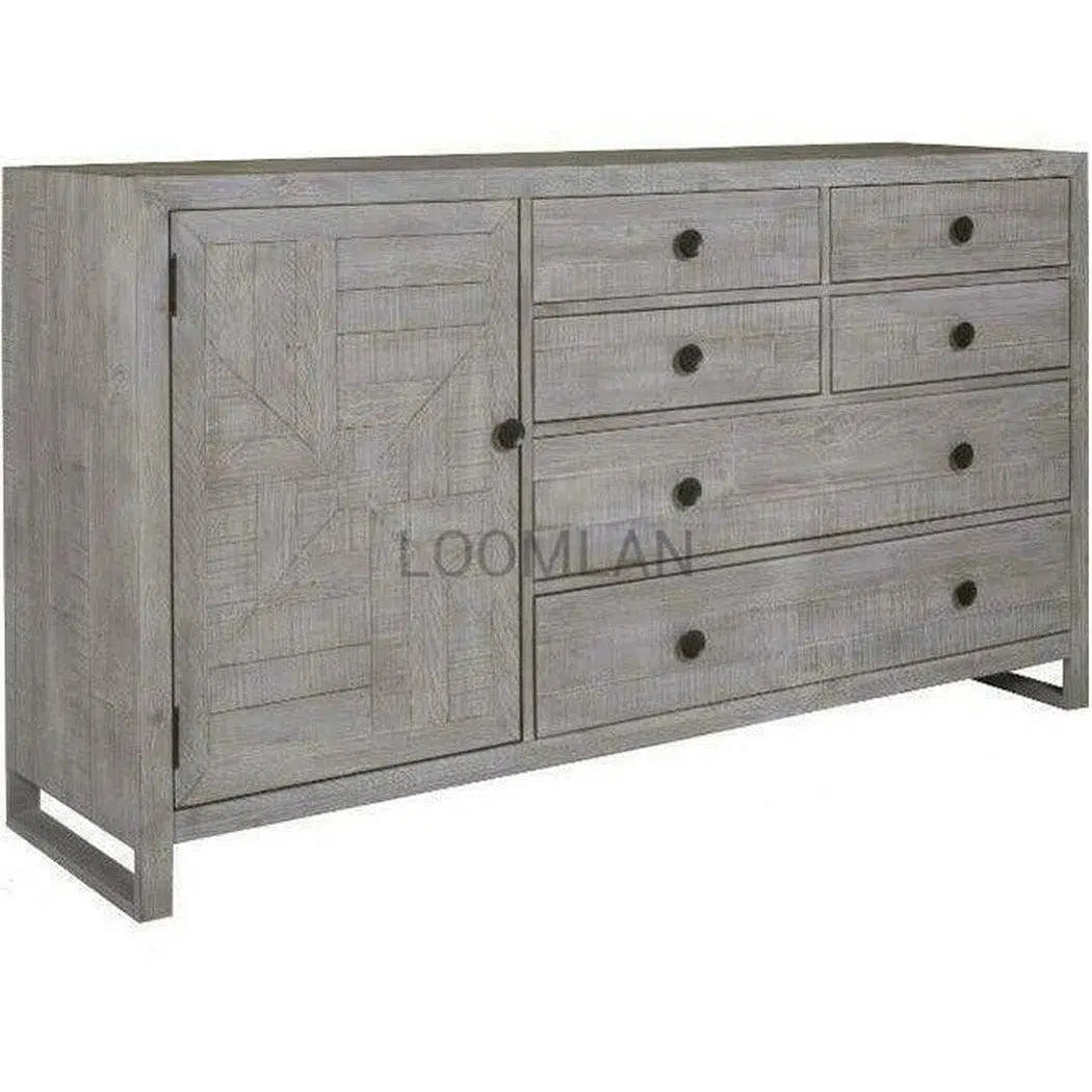 68" Reclaimed Pine Wood Serenity Drawer Dresser