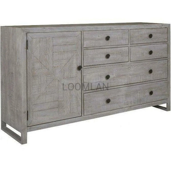 68" Reclaimed Pine Wood Serenity Drawer Dresser Dressers LOOMLAN By LOOMLAN