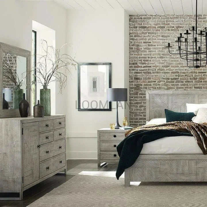 68" Reclaimed Pine Wood Serenity Drawer Dresser - LOOMLAN - LOOMLAN - Dressers