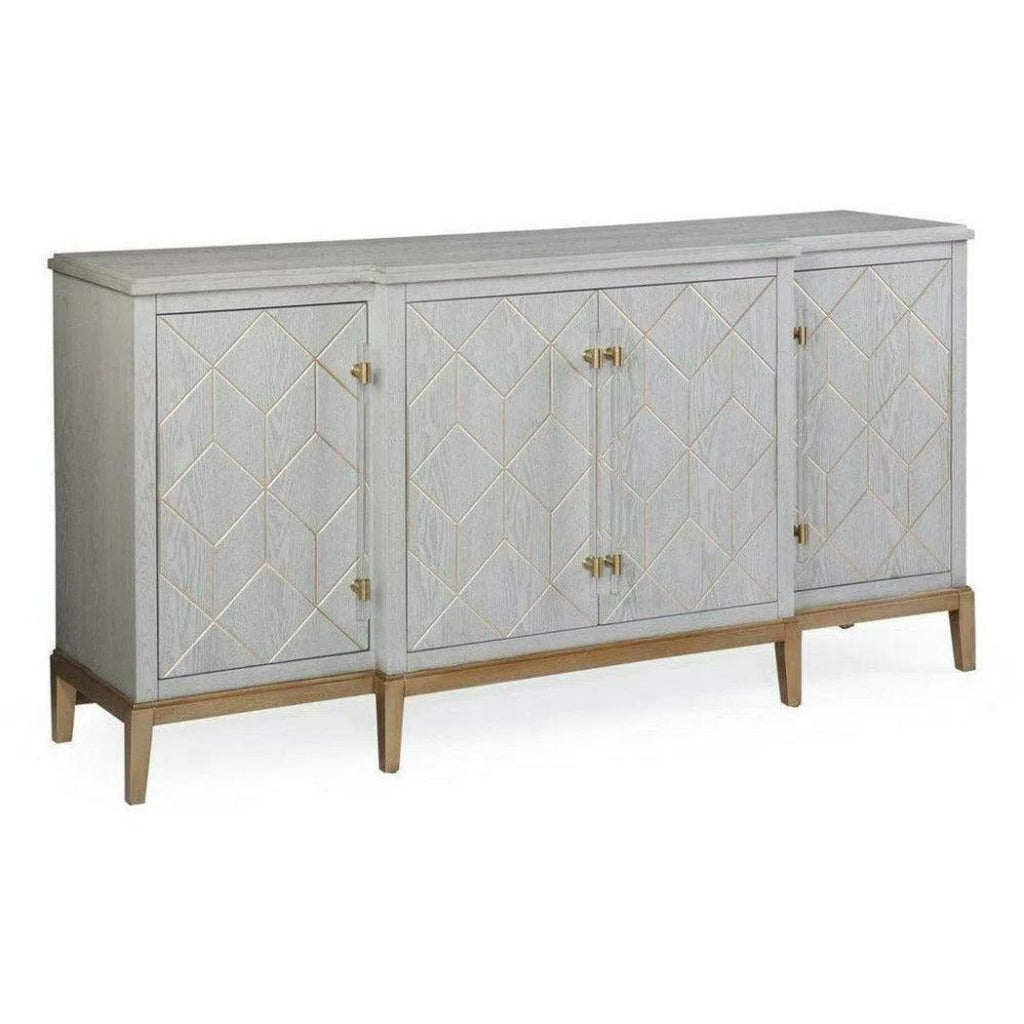 68" Perrine Grey & Gold Wooden Credenza - LOOMLAN - Bassett Mirror - Sideboards