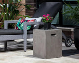 Castor Concrete Outdoor Square End Table