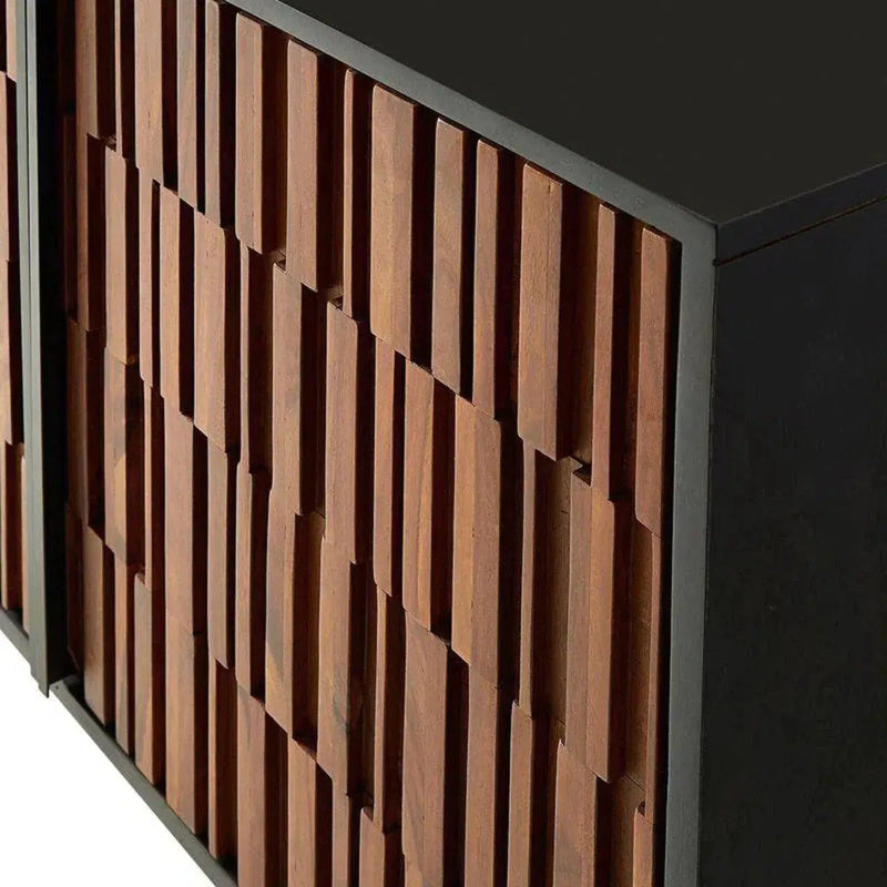 68.5 Inch Sideboard Mid Century Modern Black Sideboards LOOMLAN By Moe's Home