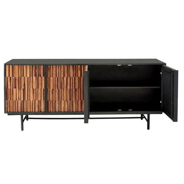 68.5 Inch Sideboard Mid Century Modern Black