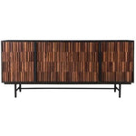 68.5 Inch Sideboard Mid Century Modern Black