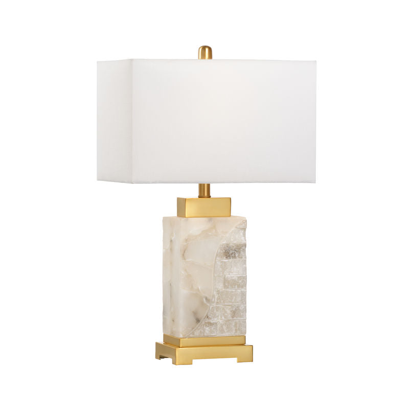 Park Place Natural White Alabaster Table Lamp