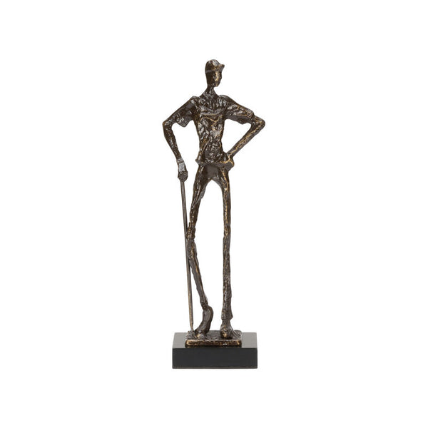 Golfer Bronze Finish Sculpture