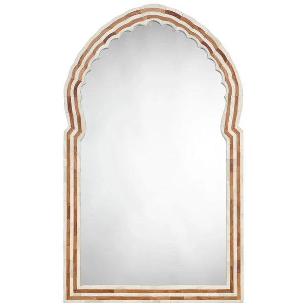 Bardot Large Bone & Wood Mirror by Jamie Young