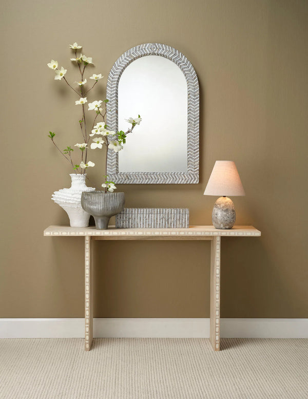 Beverly Mother Of Pearl Arch Wall Mirror By Jamie Young