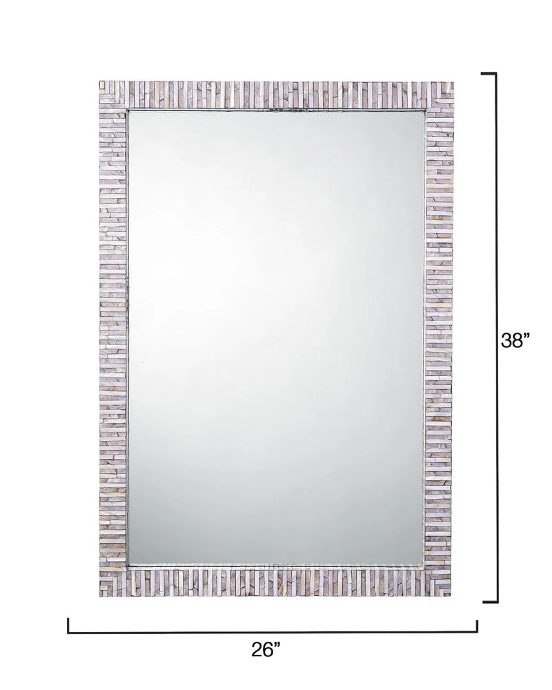 Marmont Mother of Pearl Rectangle Mirror by Jamie Young