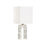 Curvature Natural Arabescato Marble Table Lamp