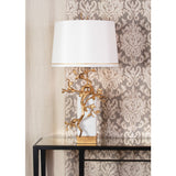 Fujian Gold Branch And Stone Base Table Lamp