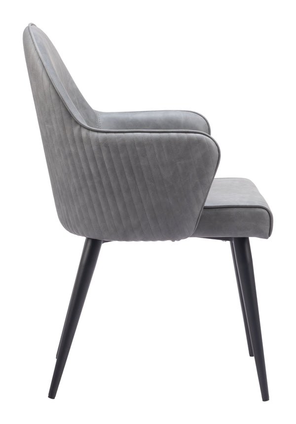 Silloth Steel Gray Dining Arm Chair