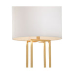 Tower Buffet Round White Shade Table Lamp