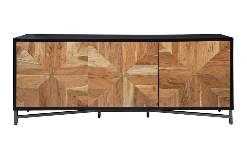 Banks Eye-catchy Designed Wooden Black Sideboard