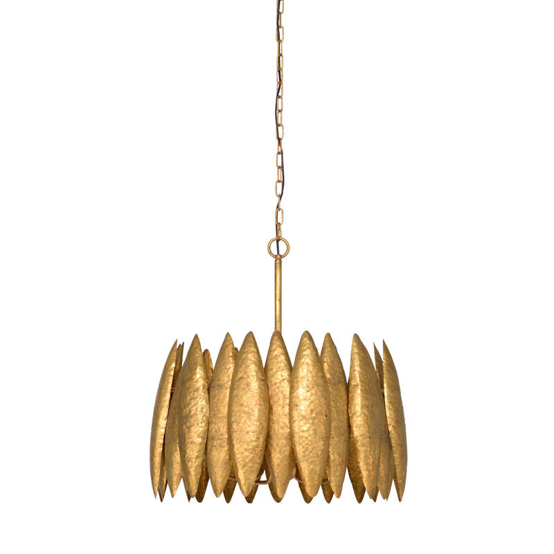 Ryland Antique Gold Leaf Finish Chandelier