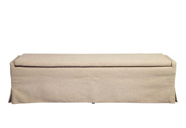 Sawyers Linen Upholstered Backless Bench