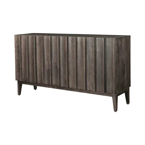 70" Brown Carved Vertical Sideboard for Dining Room Mid Century Sideboards LOOMLAN By LHIMPORTS