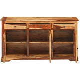 70" Two Tone Wood Rustic Sideboard Cabinet 3 Storage Drawers Sideboards LOOMLAN By LOOMLAN