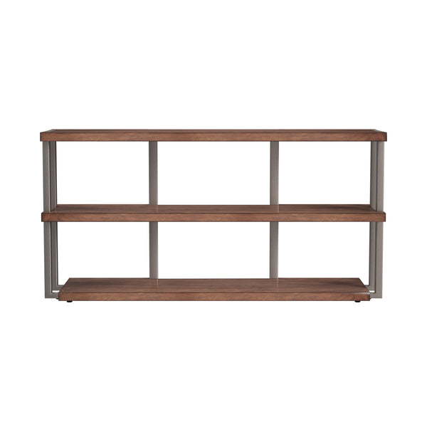Brooke Steel and Wood Brown Rectangular Console Table