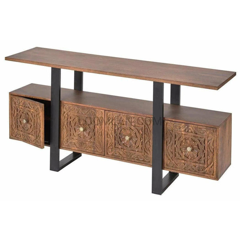 70"Doors Boho Console Table