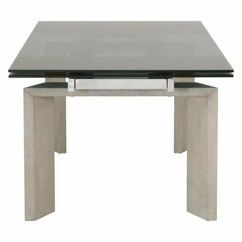 71-106" Extendable Glass Top Dining Table Dining Tables LOOMLAN By Essentials For Living