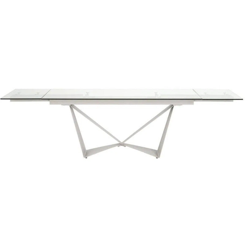 71-106" Rectangle Glass Top Extendable Dining Table Dining Tables LOOMLAN By Essentials For Living
