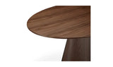 71" Contemporary Semi Gloss Brown Oval Dining Table for 6 People-Dining Tables-Moe's Home-LOOMLAN