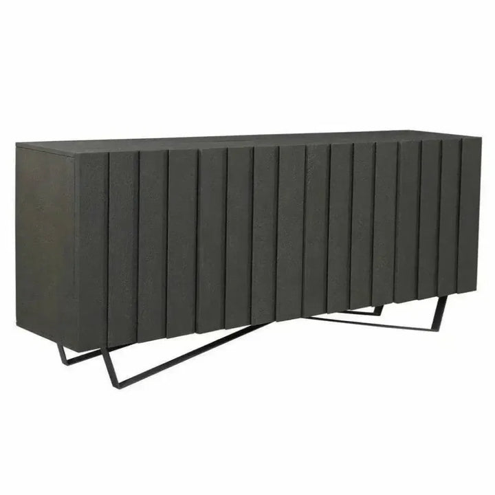 71 Inch Sideboard Charcoal Grey Contemporary - LOOMLAN
