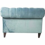 71" Velvet Lounge Chaise Indoor Seating in Retro Style Sloped Back Chaises LOOMLAN By Moe's Home