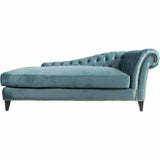 71" Velvet Lounge Chaise Indoor Seating in Retro Style Sloped Back Chaises LOOMLAN By Moe's Home