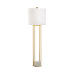 Tower Buffet Round White Shade Table Lamp