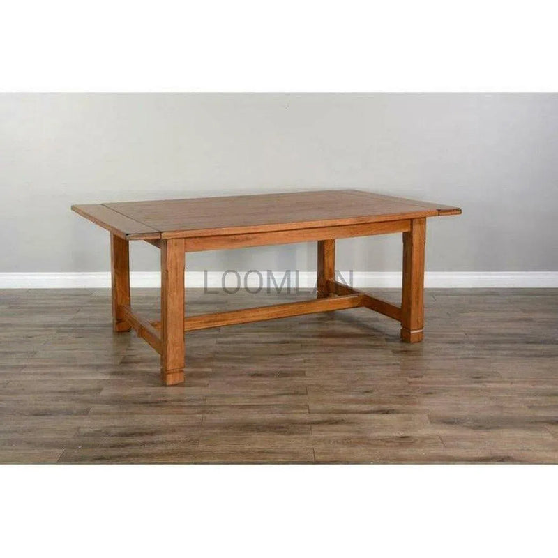 72-96" Solid Wood Black Extendable Dining Table With 2 Leaves Dining Tables LOOMLAN By Sunny D