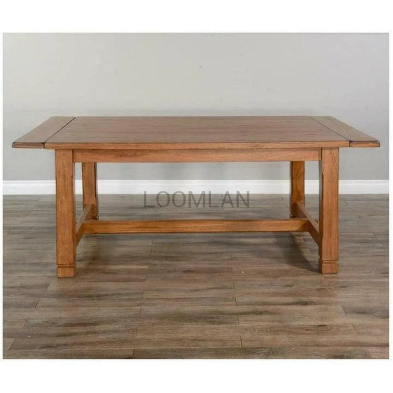72-96" Solid Wood Black Extendable Dining Table With 2 Leaves Dining Tables LOOMLAN By Sunny D